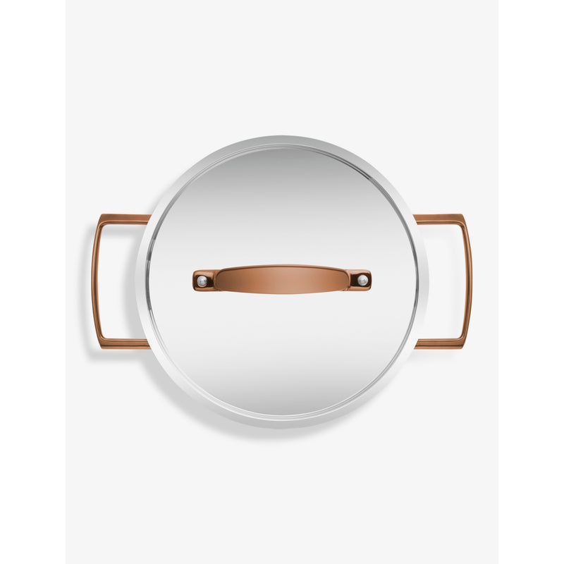 Zwilling 5-piece stainless steel cookware set contrasting handles, imported from the UK
