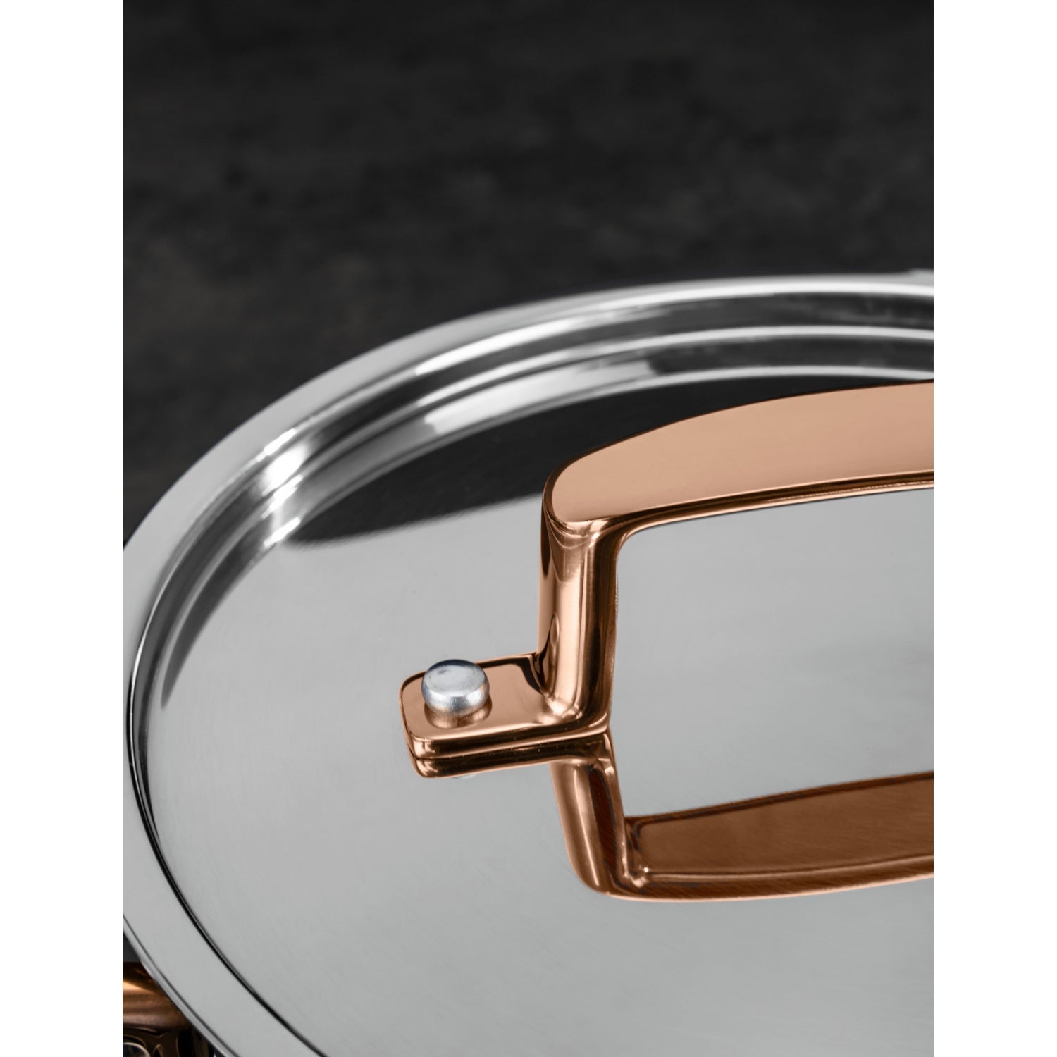 Zwilling 5-piece stainless steel cookware set contrasting handles, imported from the UK