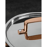 Zwilling 5-piece stainless steel cookware set contrasting handles, imported from the UK