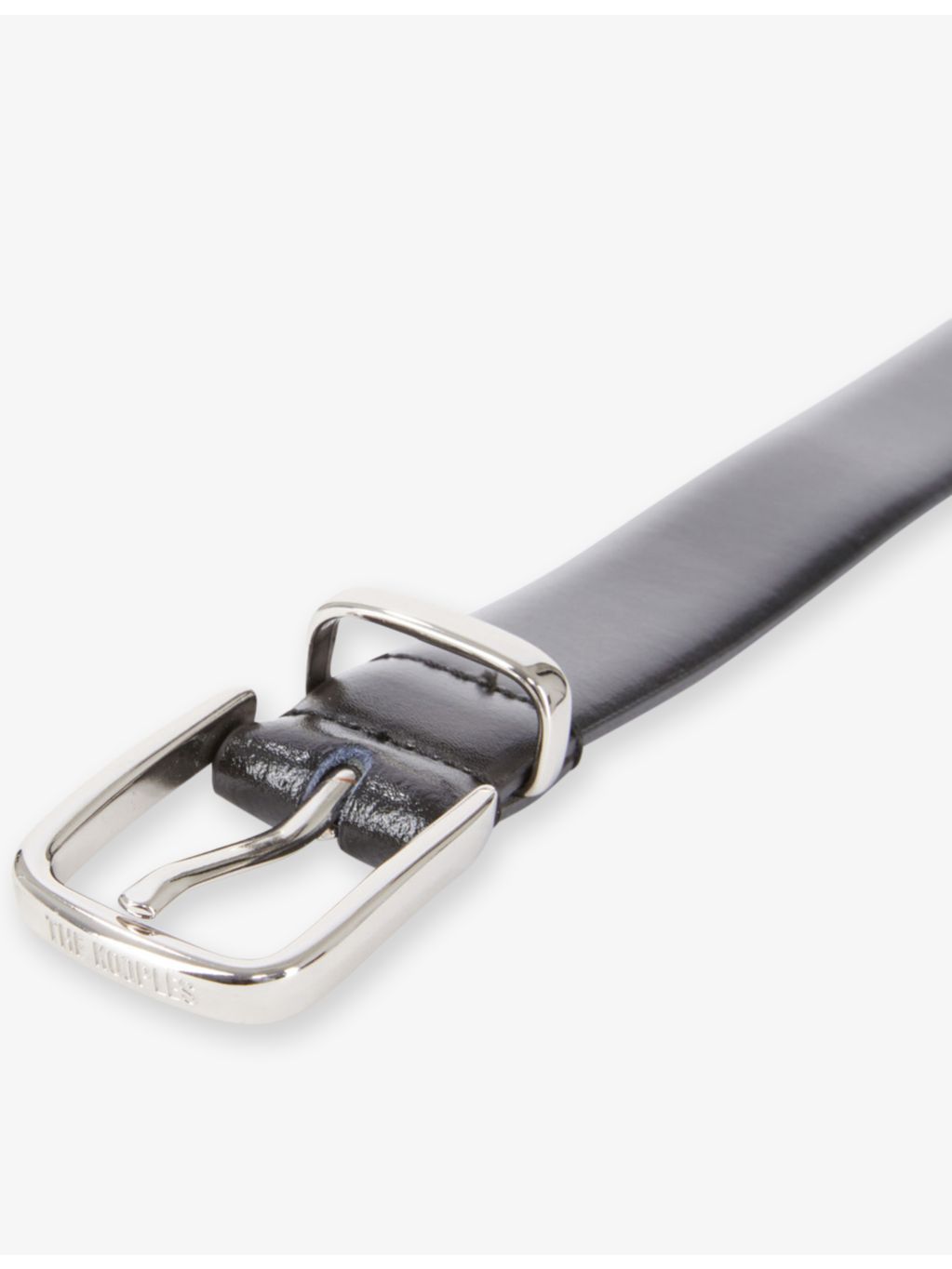 The Kooples logo-engraved buckle leather belt, UK version