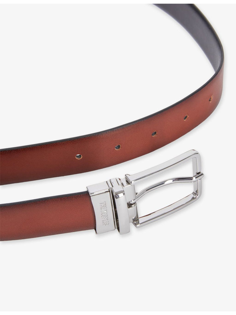The Kooples logo-engraved buckle leather belt, UK version