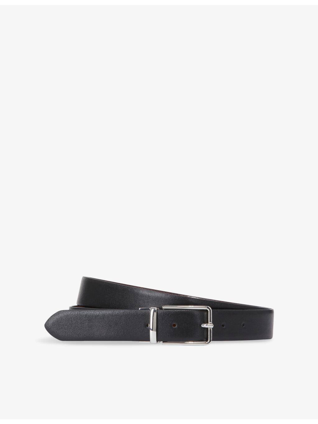The Kooples logo-engraved buckle leather belt, UK version