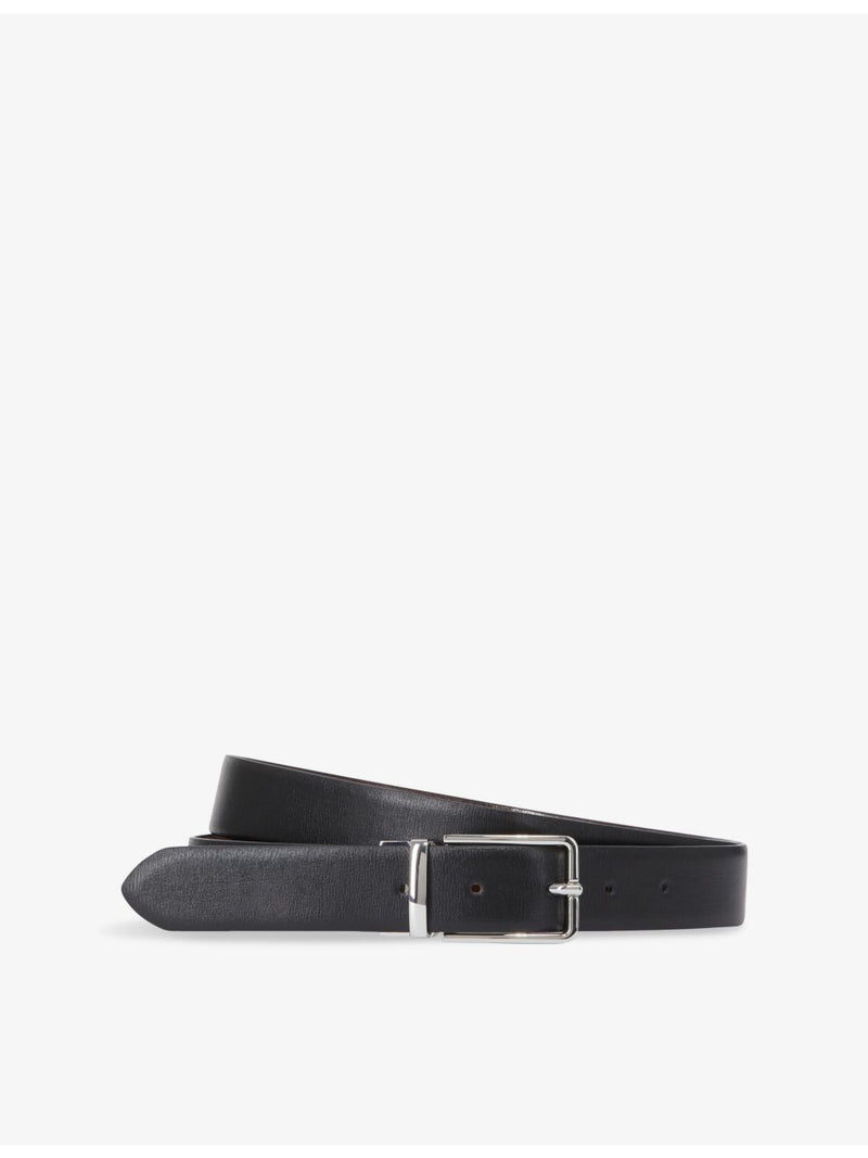 The Kooples logo-engraved buckle leather belt, UK version