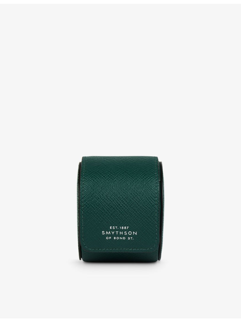 Smythson leather watch roll single 8cm (British brand)
