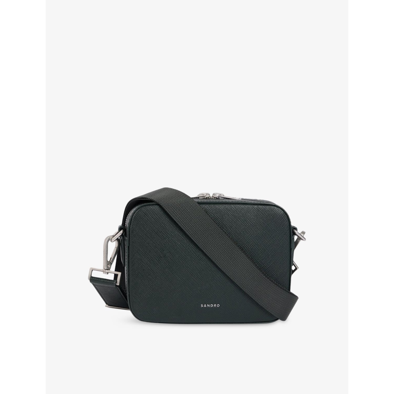 Sandro Logo-embellished leather cross-body bag
