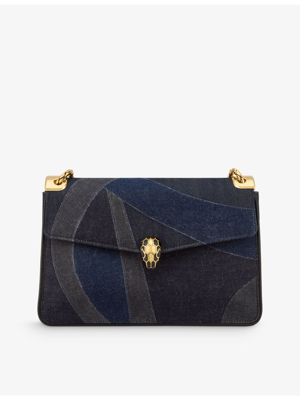 Bvlgari Serpenti Forever large denim shoulder bag (British brand)
