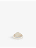 Serge Denimes sterling silver ring, St Christopher design, oxidised finish, imported from the UK