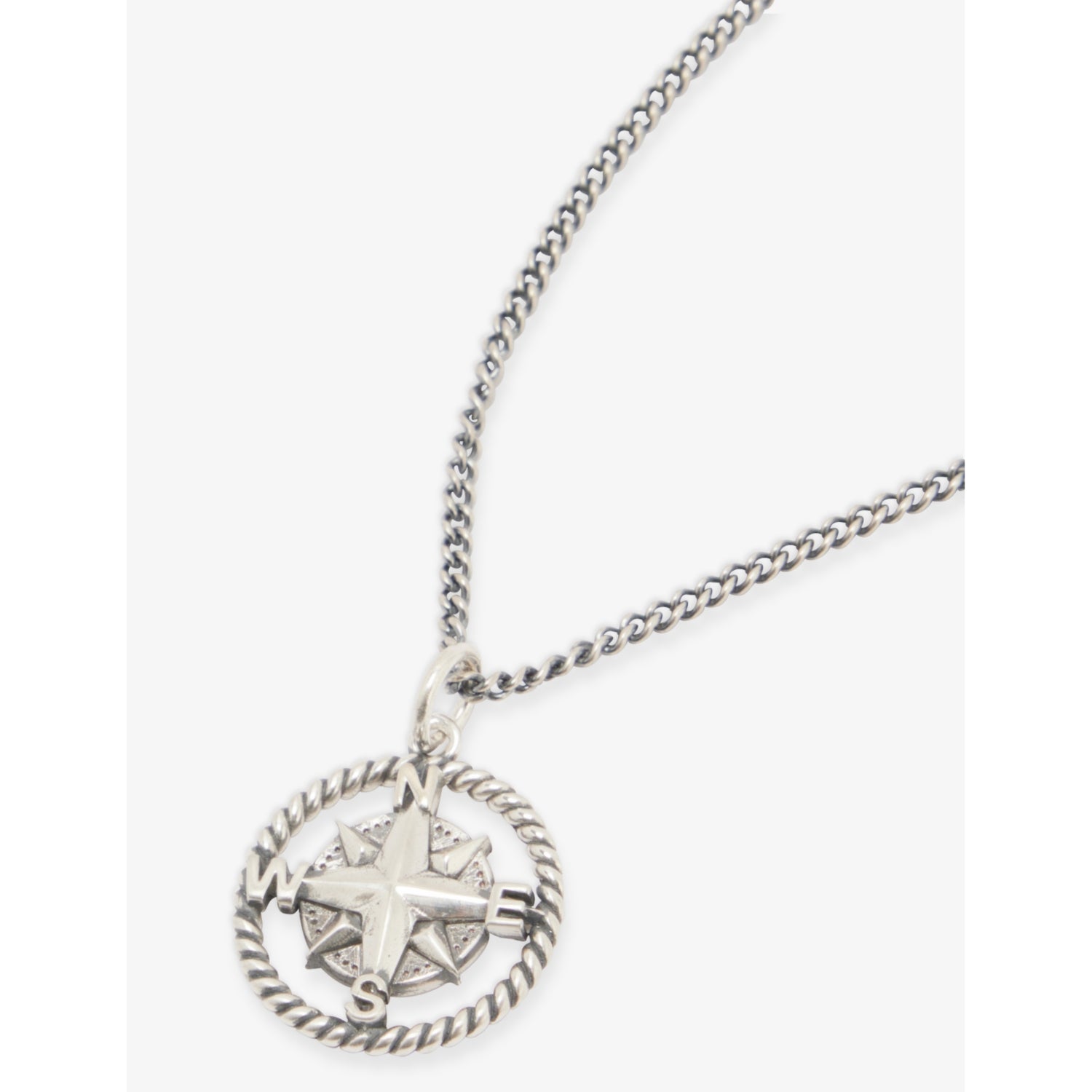 Serge DeNimes sterling silver compass pendant necklace, imported from the UK