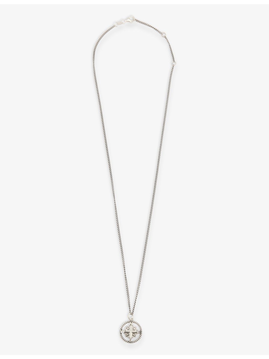 Serge DeNimes sterling silver compass pendant necklace, imported from the UK