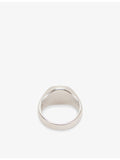 Serge DeNimes polished 925 sterling silver signet ring, imported from the UK