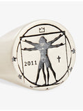 Serge Denimes Vitruvian engraved ring 2cm, UK version
