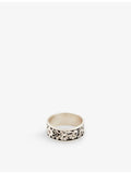 Serge Denimes Kabuto sterling silver ring with red cubic zirconia, British brand