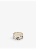 Serge Denimes Kabuto sterling silver ring with red cubic zirconia, British brand