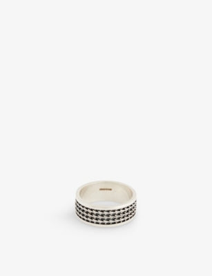 Serge Denimes Kusari Geometric-Pattern Sterling Silver Ring