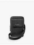 Aspinal of London grained leather crossbody phone case, imported from the UK