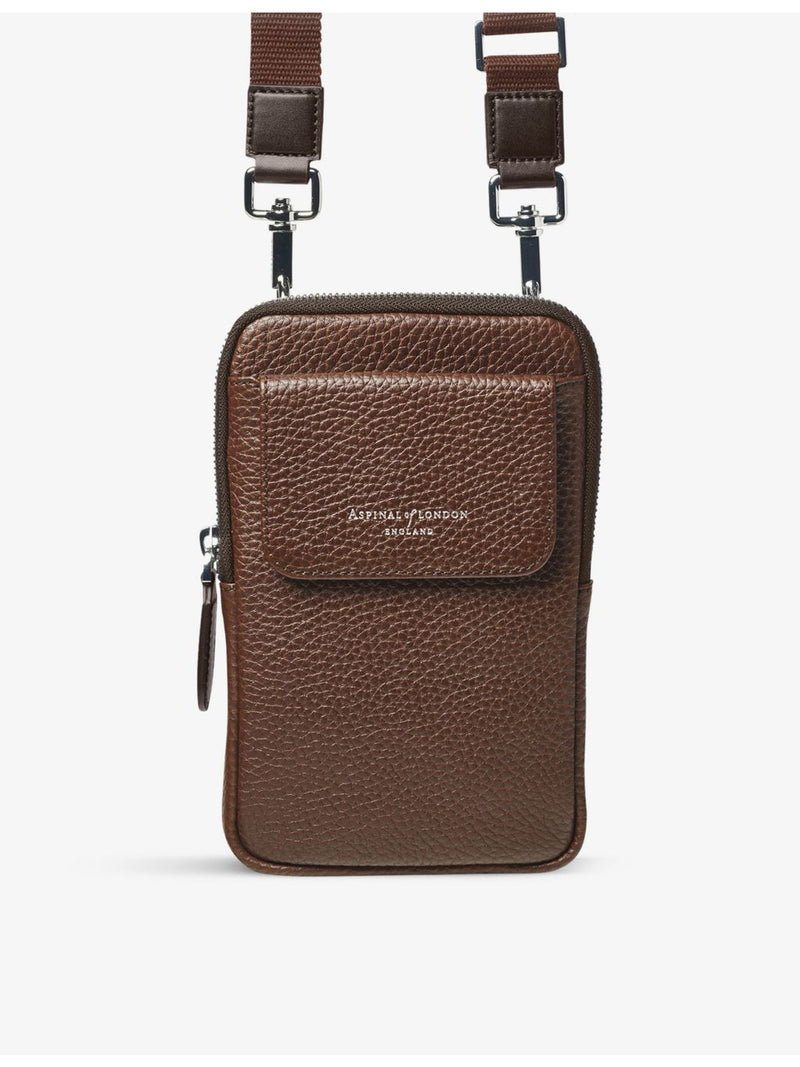 Aspinal of London Reporter leather phone case, imported from the UK
