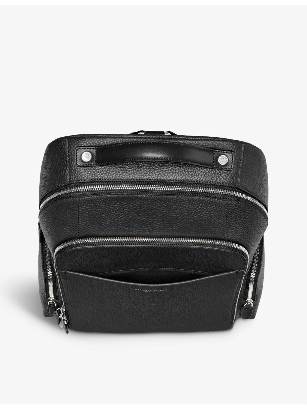 Aspinal of London Reporter pebbled leather backpack, imported from the UK