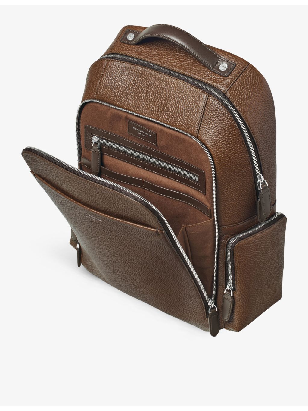Aspinal of London Reporter grained leather backpack, UK version