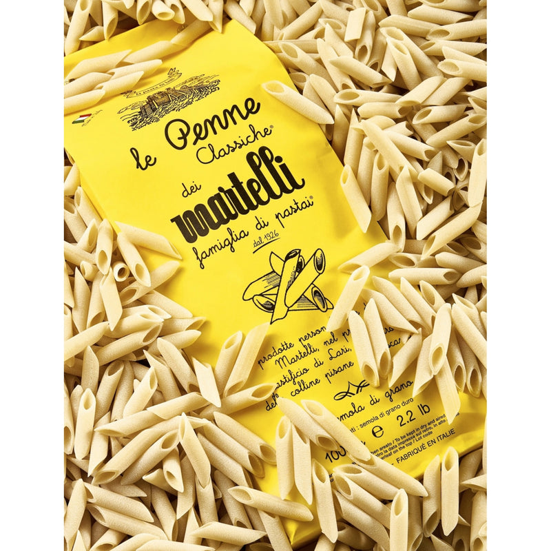 Martelli dried penne pasta 500g, imported from the UK