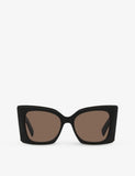 Saint Laurent M119 Blaze rectangle acetate sunglasses (British brand)