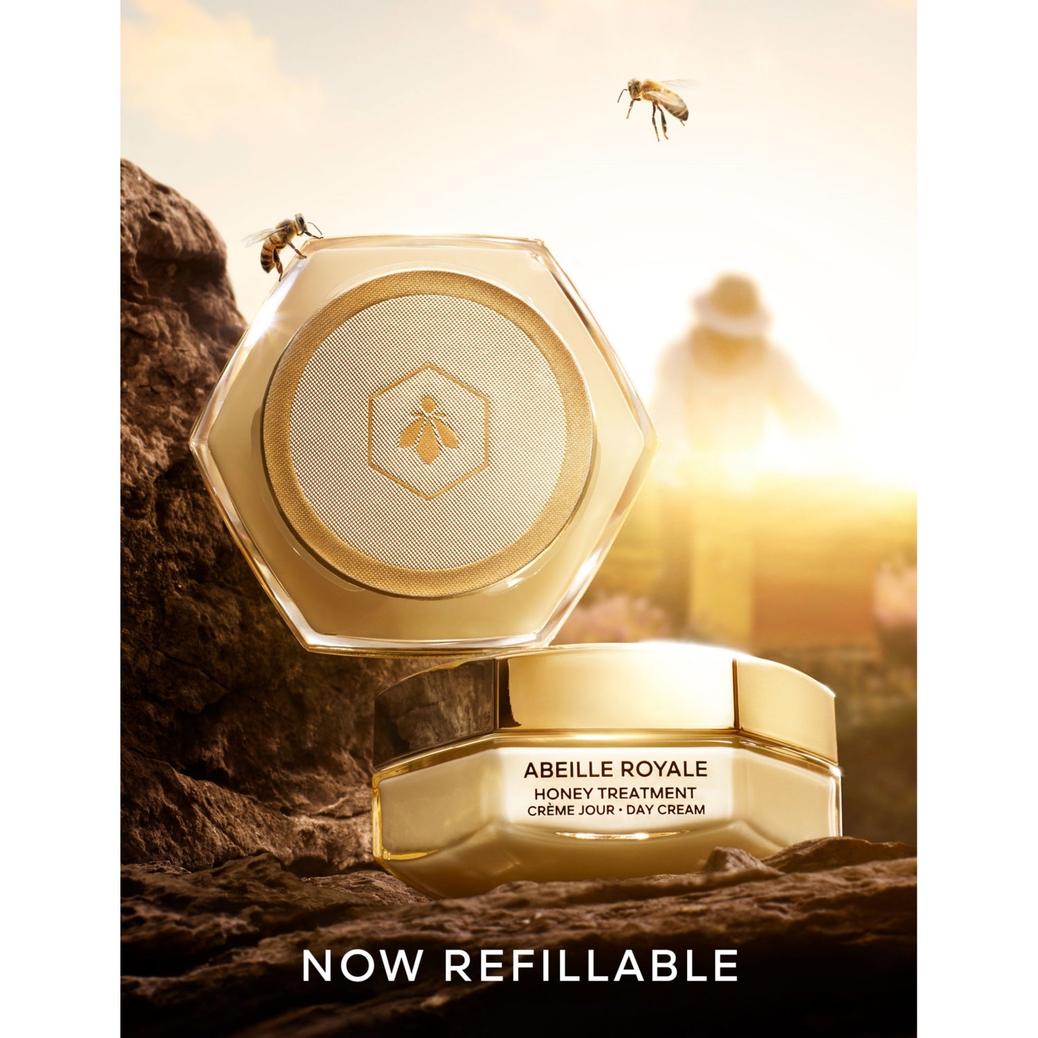 Guerlain Abeille Royale Honey Treatment refillable day cream 50ml - British product