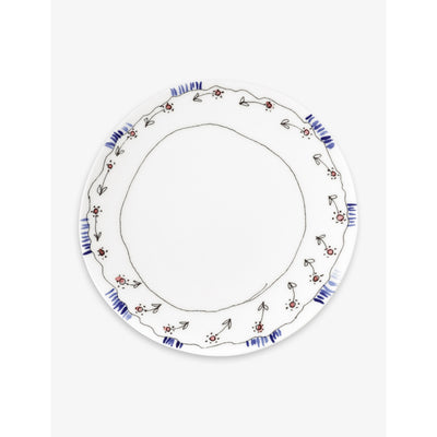 selfridges Serax x Marni Midnight Flowers Flower Motif Bone China Plate 20cm Set of Two- Buy online at McGrocer