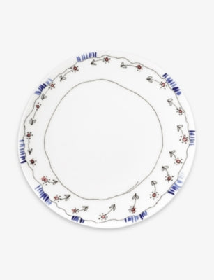 Serax x Marni Midnight Flowers bone china plate set 20cm, imported from the UK