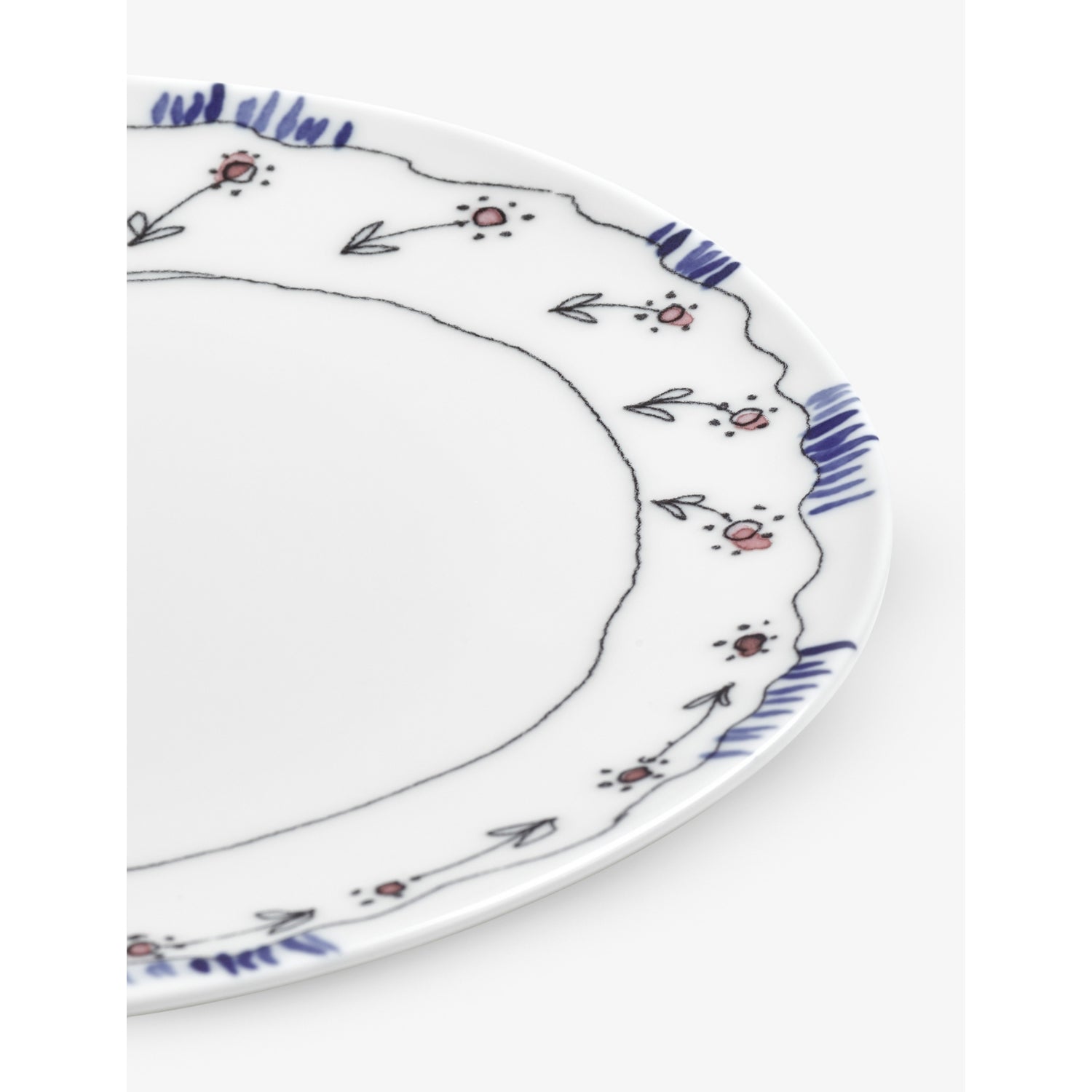 Serax Marni plate set Midnight Flowers 24cm, imported from the UK