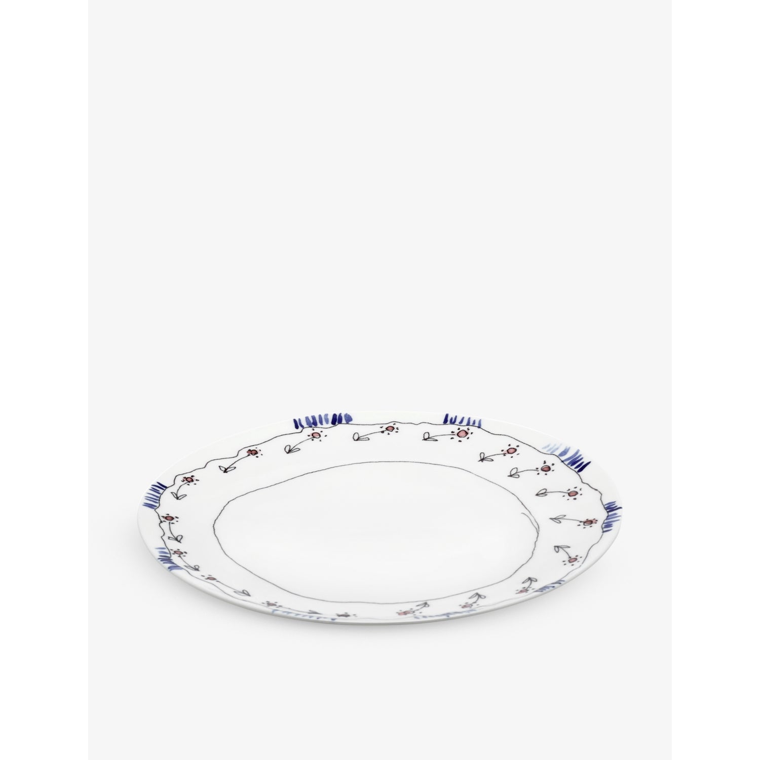 Serax Marni plate set Midnight Flowers 24cm, imported from the UK
