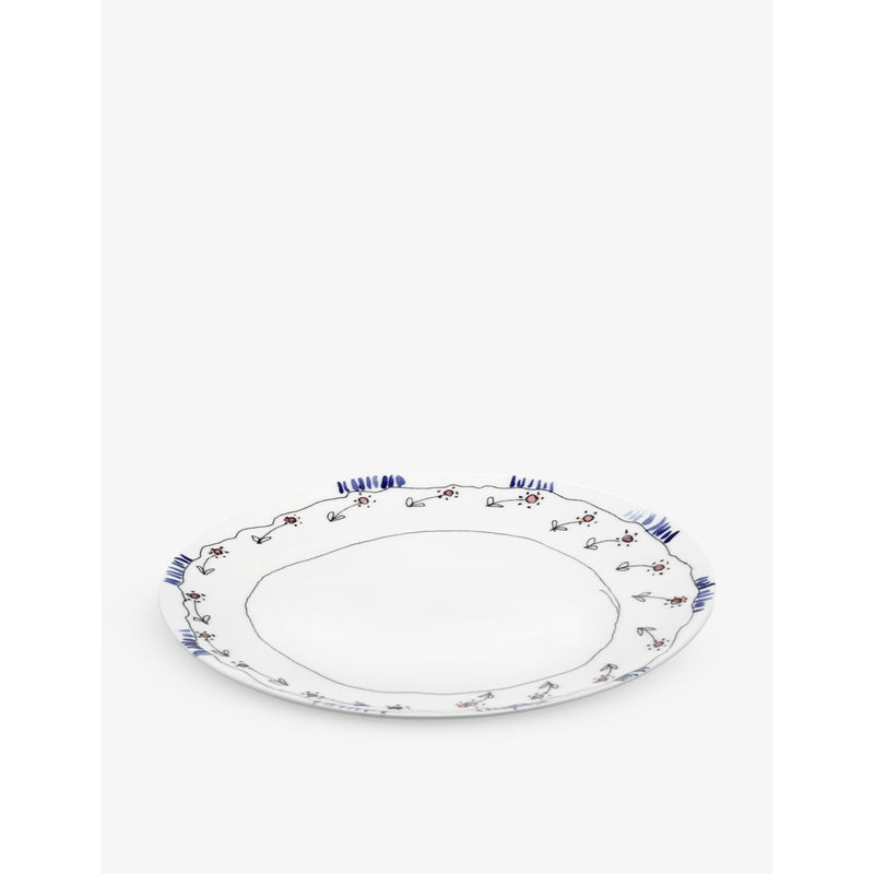 Serax Marni plate set Midnight Flowers 24cm, imported from the UK