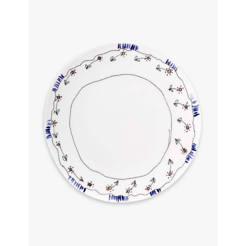 Serax Marni plate set Midnight Flowers 24cm, imported from the UK