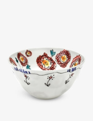 Serax x Marni Midnight Flowers bone china bowl set 15cm (British brand)