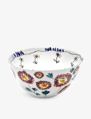 Serax Marni Midnight Flowers bone china bowl set, imported from the UK