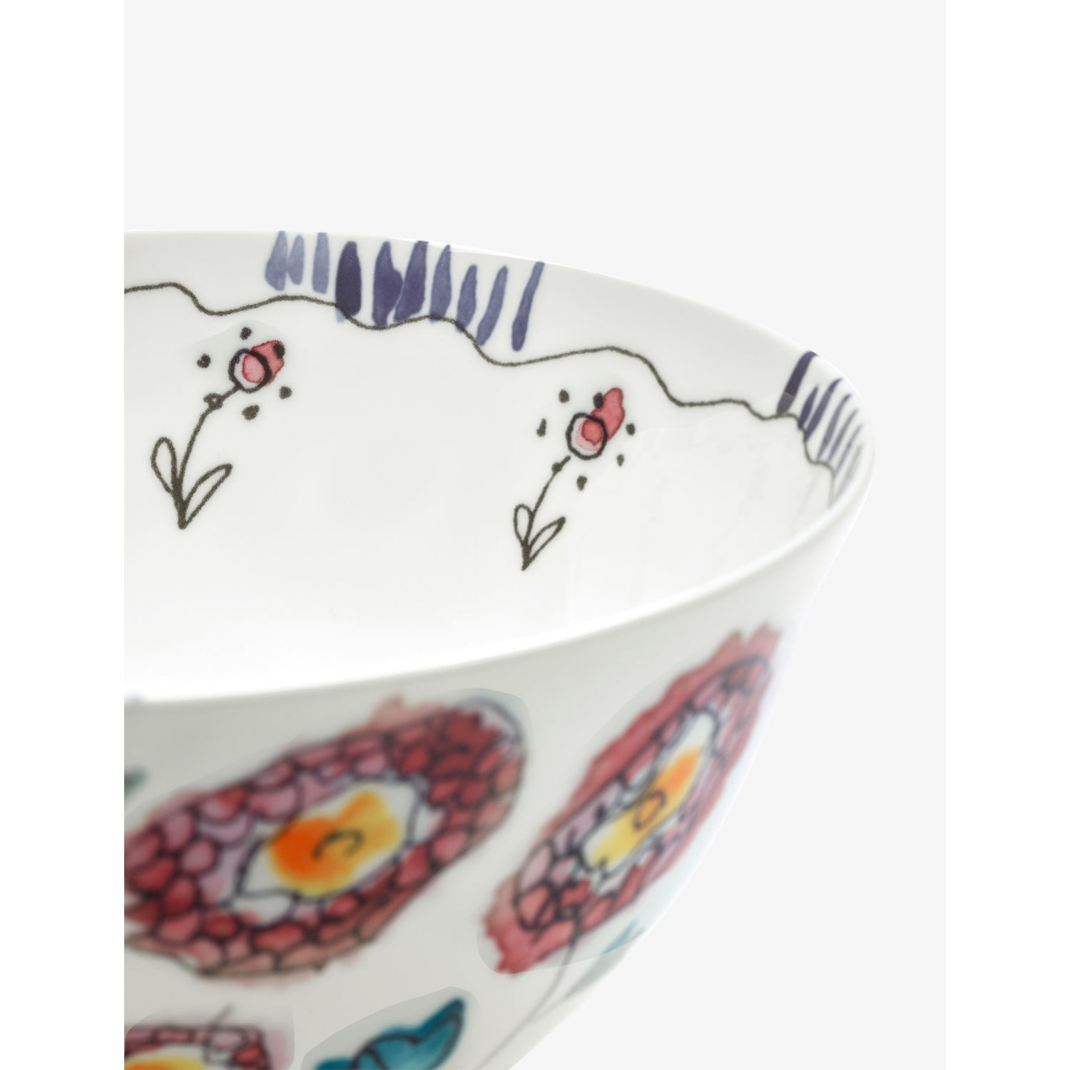 Serax x Marni flower motif bone china serving bowl 25cm, UK version