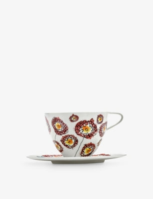 Serax x Marni flower-motif bone china cappuccino cup set, UK version