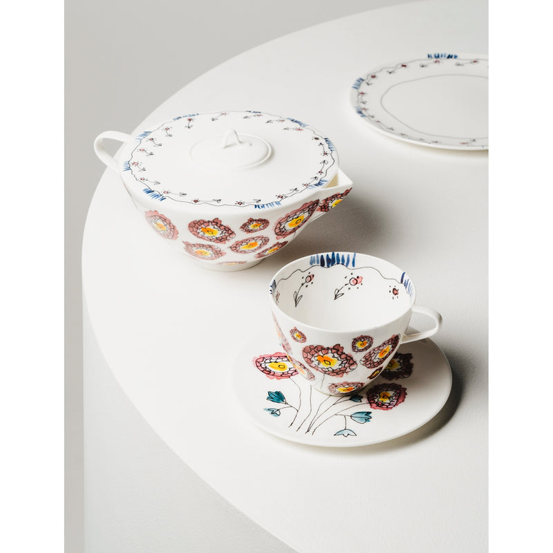 Serax x Marni Anemone Milk bone china teapot 20.5cm, UK version