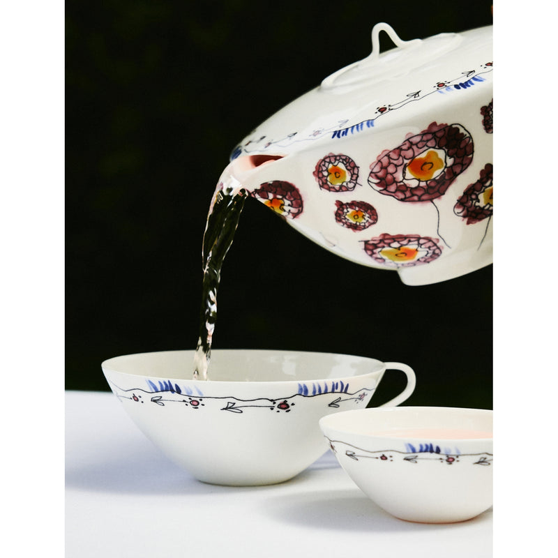 Serax x Marni Anemone Milk bone china teapot 20.5cm, UK version