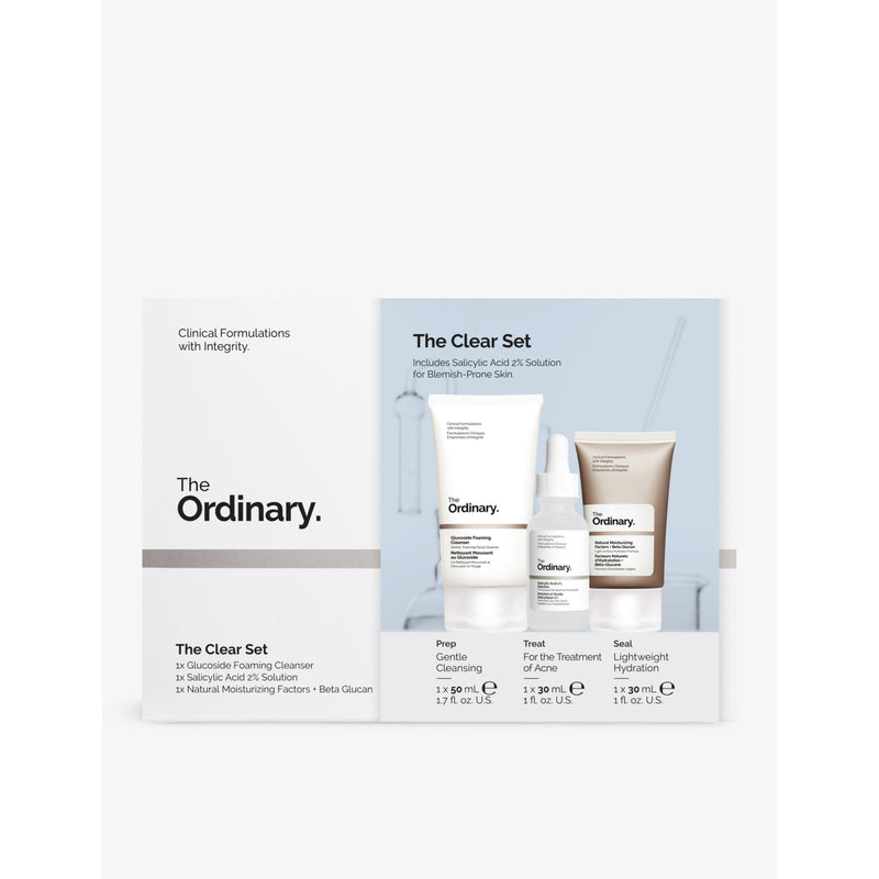 The Ordinary Clear Set skincare blemish-prone trio (British brand)
