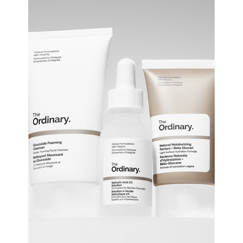 The Ordinary Clear Set skincare blemish-prone trio (British brand)