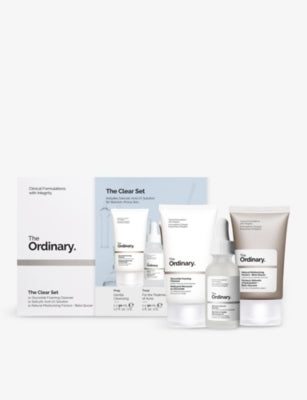 The Ordinary Clear Set skincare blemish-prone trio (British brand)