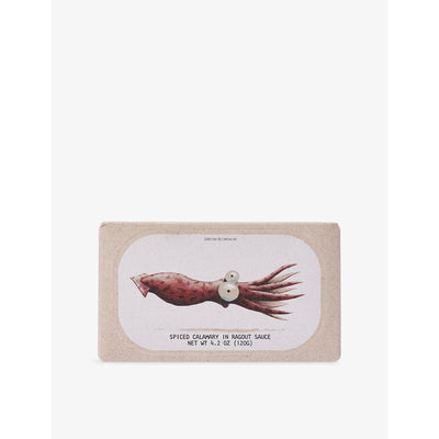 selfridges José Gourmet Spiced Calamari Tinned Fish in Ragout Sauce 120g- Buy online at McGrocer