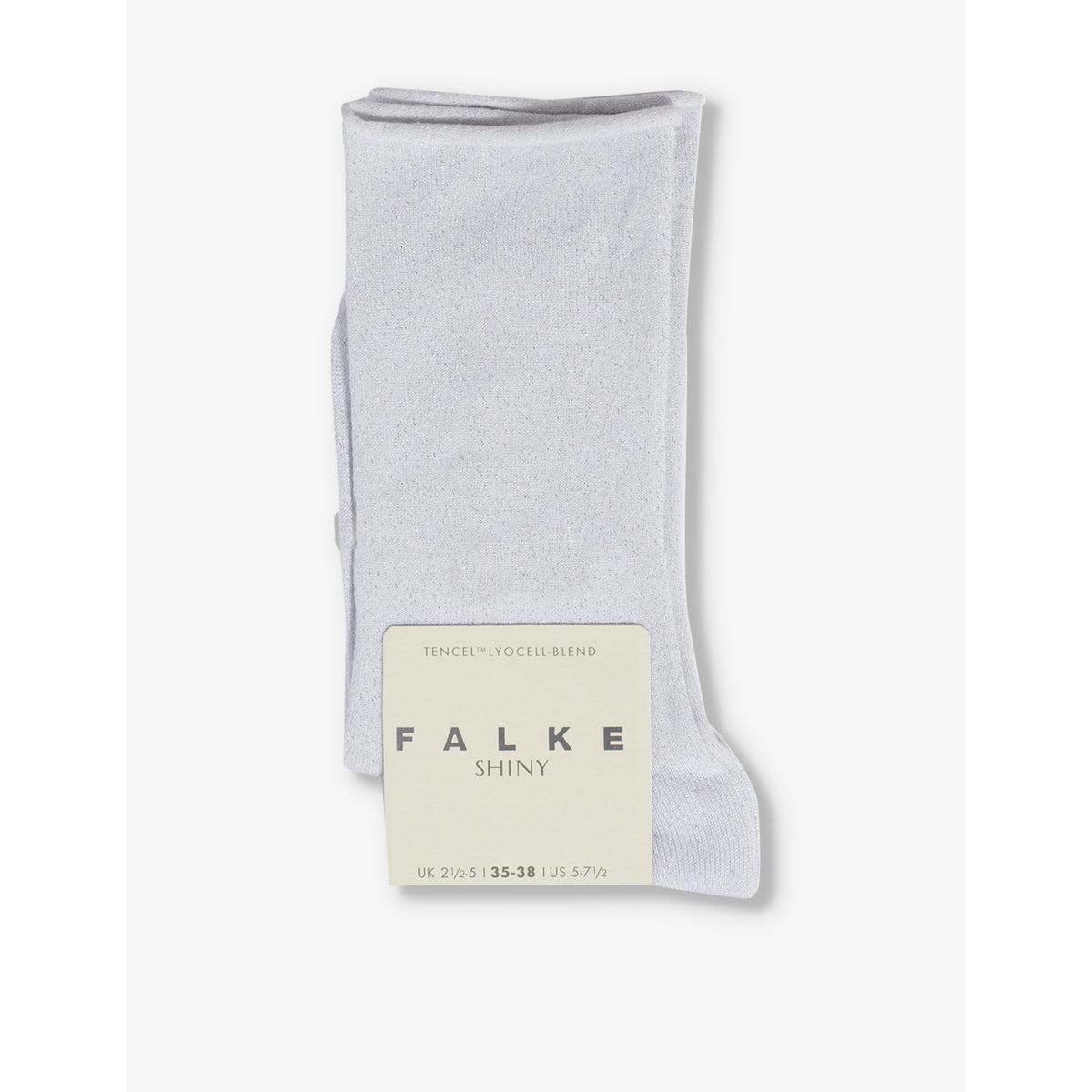 Shiny-Finish Mid-Calf Knitted Socks - BLACK - EUR 35-38/2-5 UK WOMEN
