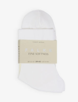 FALKE Fine Softness stretch woven-blend socks (British brand)