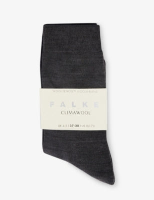 Falke brushed mid-calf wool-blend socks, imported from the UK