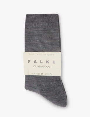 Falke Brushed Mid-Calf Polyamide and Wool-Blend Knitted Socks