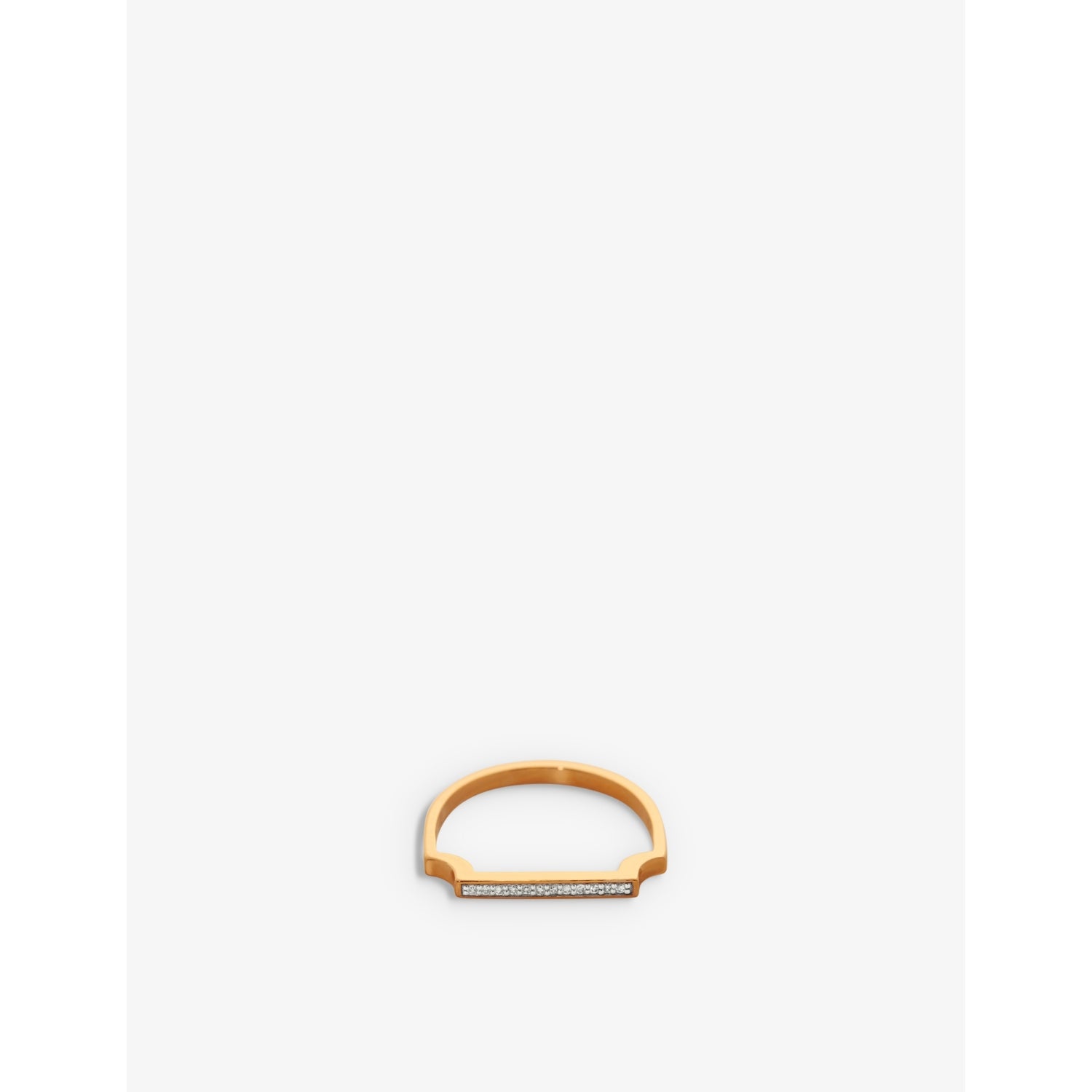 Monica Vinader diamond ring 18ct gold vermeil sterling silver, UK version