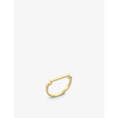 selfridges Monica Vinader Signature Thin 18ct yellow gold-plated vermeil sterling silver ring- Buy online at McGrocer