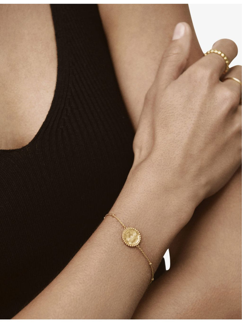 Monica Vinader Deia gold-plated vermeil sterling silver bracelet - British product