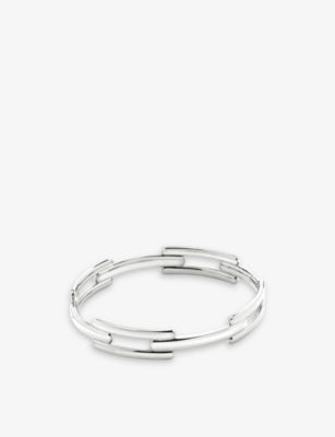 Monica Vinader Signature Sterling Silver Link Bangle