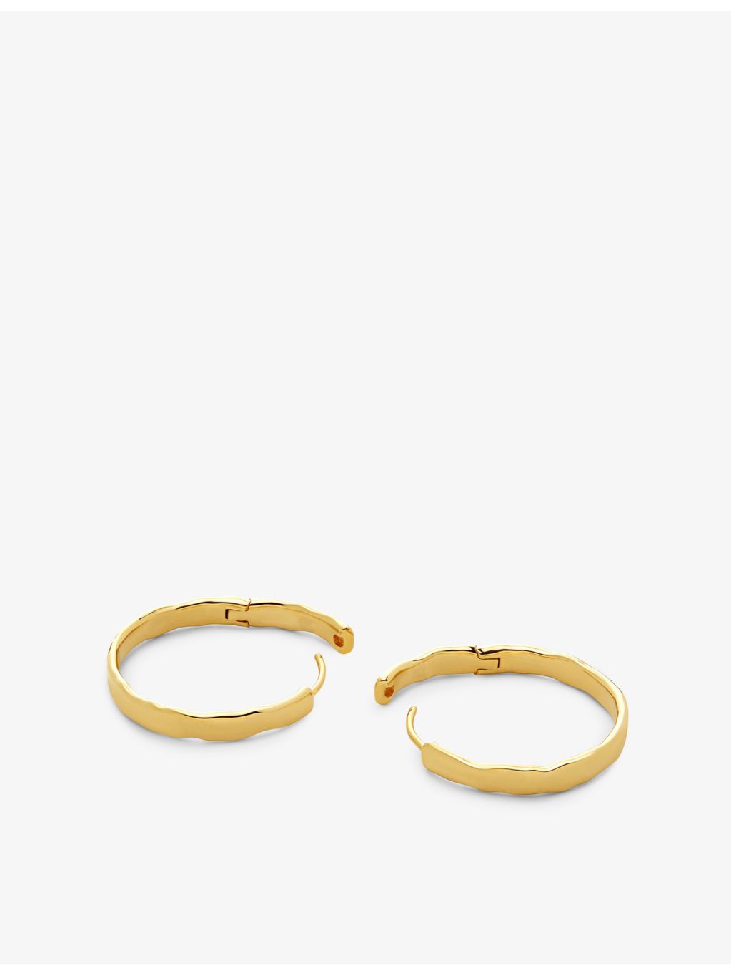 Monica Vinader 18ct gold-plated vermeil hoop earrings medium, UK version